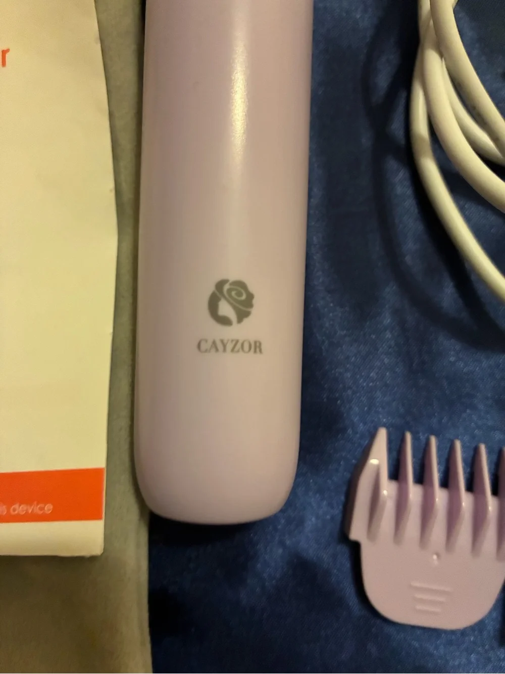 Lavender Women's Electric Hair Trimmer - Rechargeable Personal Groomer